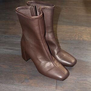 a new day Chocolate Heeled Boots